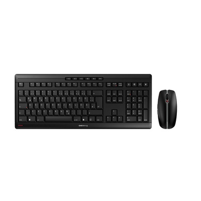 CHERRY Wireless Ergonomic Keyboard and Mouse Set, QWERTZ (German), Black