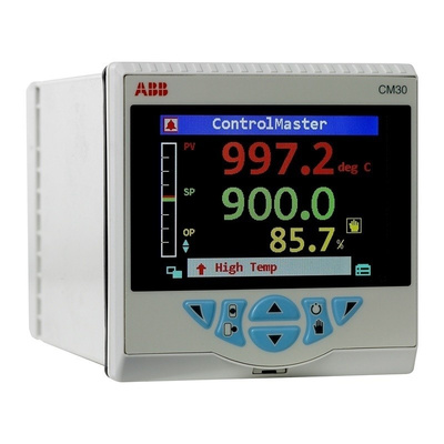 ABB CM30 Controller, 97 x 97mm, 3 Output Analogue, Relay, 100 → 240 V ac Supply Voltage ON/OFF