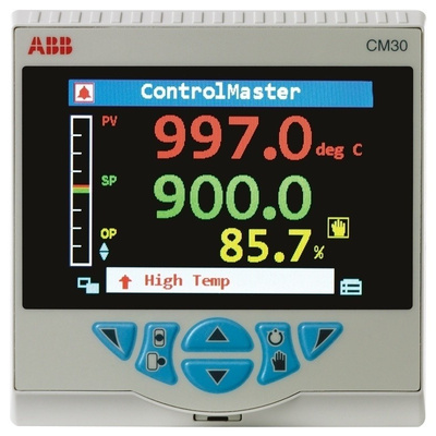 ABB CM30 Controller, 97 x 97mm, 3 Output Analogue, Relay, 100 → 240 V ac Supply Voltage ON/OFF