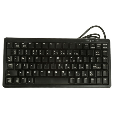 CHERRY Wired PS/2, USB Compact Keyboard, QWERTY (UK), Black