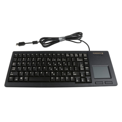 CHERRY Wired USB Compact Touchpad Keyboard, QWERTY (US), Black