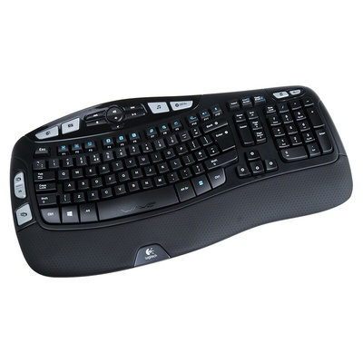 Logitech Wireless USB Keyboard, QWERTY (UK), Black