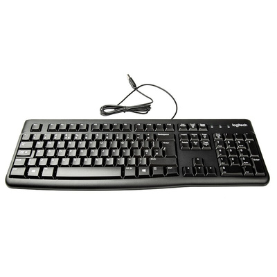 Logitech Wired USB Keyboard, QWERTY (UK), Black
