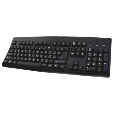 Ceratech Wired PS/2, USB Keyboard, QWERTY (Cyrillic), Black