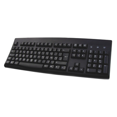 Ceratech Wired PS/2, USB Keyboard, AZERTY, Black