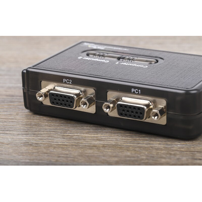 StarTech.com 2 Port USB VGA KVM Switch, 3.5 mm Stereo 2048 x 1536 Maximum Resolution
