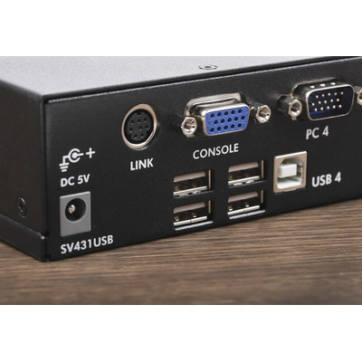 StarTech.com 4 Port USB VGA KVM Switch, 1920 x 1440 Maximum Resolution