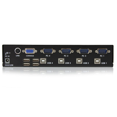 StarTech.com 4 Port USB VGA KVM Switch, 1920 x 1440 Maximum Resolution