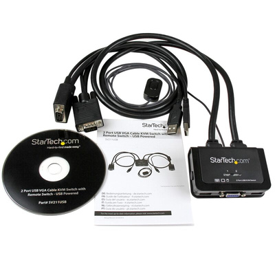 StarTech.com 2 Port USB VGA KVM Switch, 2048 x 1536 Maximum Resolution