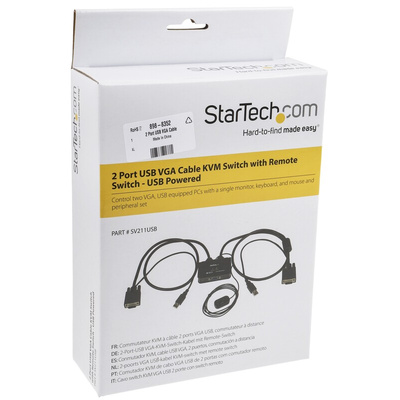 StarTech.com 2 Port USB VGA KVM Switch, 2048 x 1536 Maximum Resolution