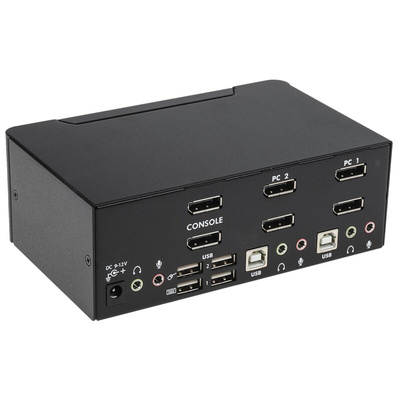 StarTech.com 2 Port Dual Monitor USB DisplayPort KVM Switch, 3.5 mm Stereo 2560 x 1600 Maximum Resolution