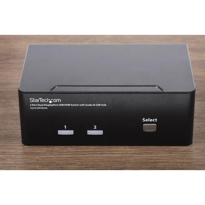StarTech.com 2 Port Dual Monitor USB DisplayPort KVM Switch, 3.5 mm Stereo 2560 x 1600 Maximum Resolution