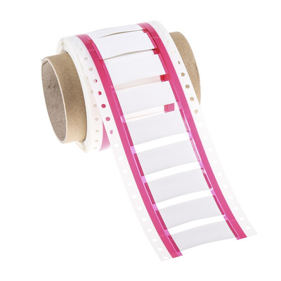 TE Connectivity RPS on White Heatshrink Labels, 22.86 mm Width, 50.8mm Label Length, 90.18mm Label Width