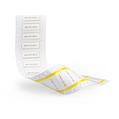 Brady B-342 PermaSleeve on White Label Roll, 8.51mm Label Length, 50.8mm Label Width