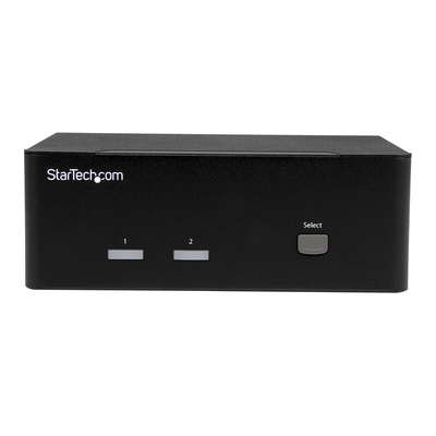 StarTech.com 2 Port Dual Monitor USB VGA KVM Switch, 3.5 mm Stereo 1920 x 1200 Maximum Resolution