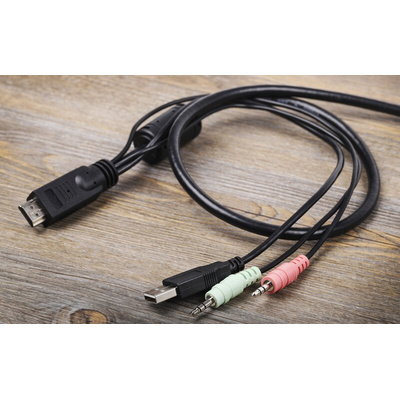 StarTech.com 2 Port USB HDMI KVM Switch, 3.5 mm Stereo 1920 x 1200 Maximum Resolution