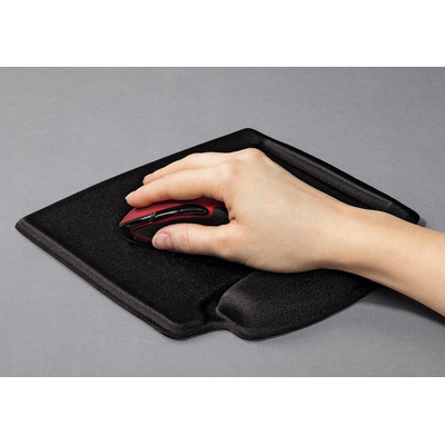 Hama Black Fabric Mouse Pad & Wrist Rest 229 x 218 x 22mm 22mm Height