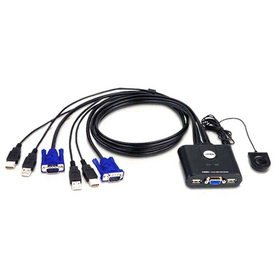 Aten 2 Port USB VGA KVM Switch, 2048 x 1536 Maximum Resolution