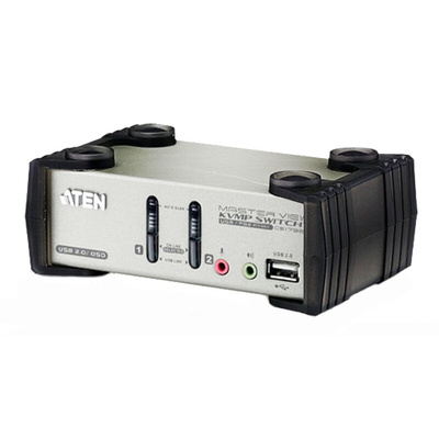 Aten 2 Port PS/2, USB VGA KVM Switch, 3.5 mm Stereo 2048 x 1536 Maximum Resolution