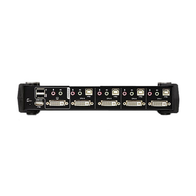 Aten 4 Port USB DVI KVM Switch, 3.5 mm Stereo 1920 x 1200 Maximum Resolution