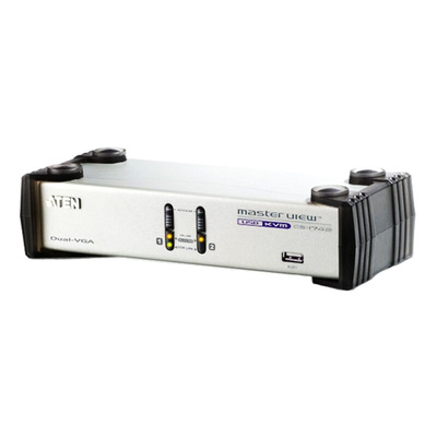 Aten 2 Port USB VGA KVM Switch, 3.5 mm Stereo 2048 x 1536 Maximum Resolution