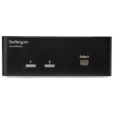 StarTech.com 2 Port Dual Monitor USB DisplayPort KVM Switch, 3.5 mm Stereo 3840 x 2160 Maximum Resolution