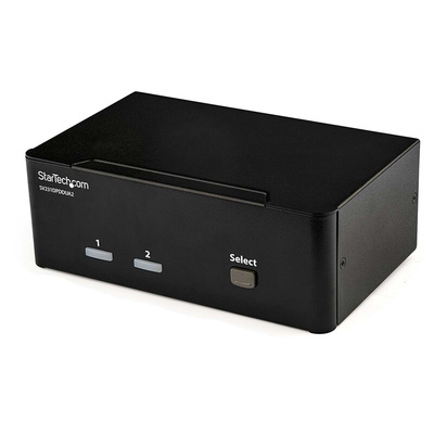 StarTech.com 2 Port Dual Monitor USB DisplayPort KVM Switch, 3.5 mm Stereo 3840 x 2160 Maximum Resolution