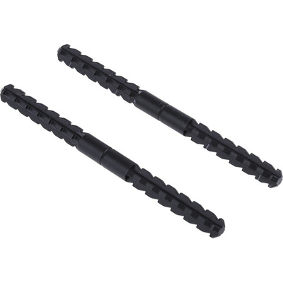RS PRO Cable Cover, 30mm (Inside dia.), 83 mm x 1.8m, Black