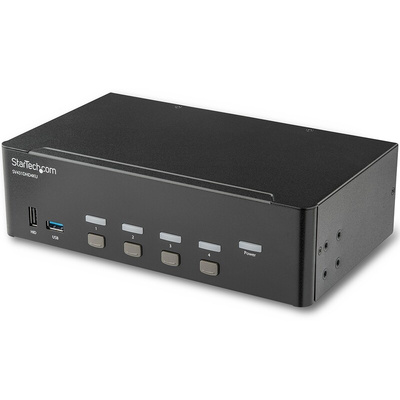StarTech.com 4 Port Dual Monitor USB HDMI KVM Switch, 3.5 mm Stereo 3840 x 2160 Maximum Resolution