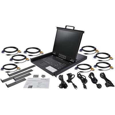 StarTech.com 8 Port PS/2, USB VGA Console, 1280 x 1024 Maximum Resolution