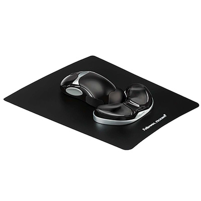 Fellowes Black Gel Mouse Pad & Wrist Rest 279.4 x 228.6 x 19.1mm 19.1mm Height