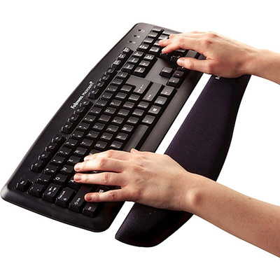 Fellowes Black Foam, Mesh Fabric, Plastic Wrist Rest 81 x 460.4 x 25.4mm 25.4mm Height