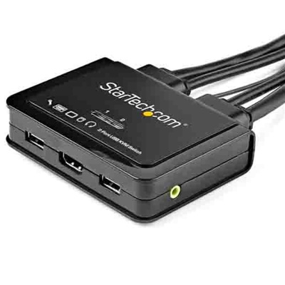 StarTech.com 2 Port USB HDMI KVM Switch, 3.5 mm Stereo