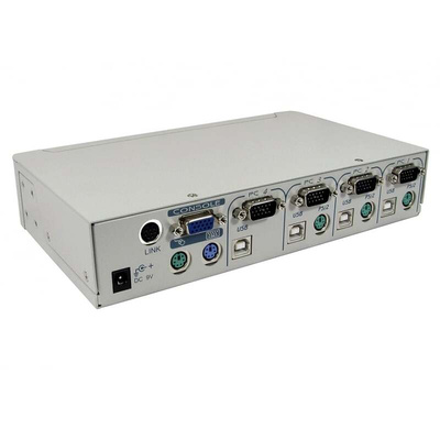 Rextron 4 Port Quad Monitor PS/2 SVGA KVM Switch