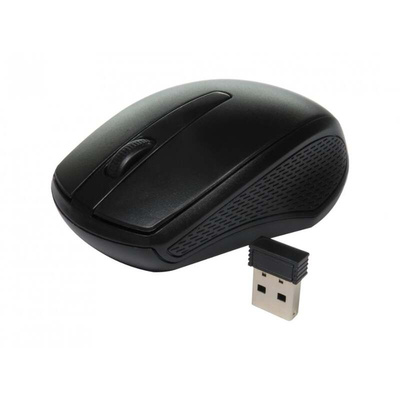 NLMS-224W 3 Button Wireless Ergonomic Optical Mouse Black