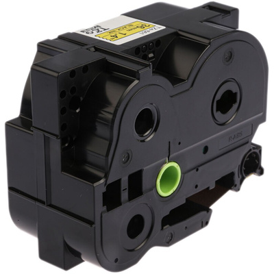 Brother Black on Yellow Label Printer Tape, 8 m Length, 36 mm Width