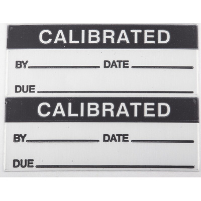 RS PRO Adhesive Pre-Printed Adhesive Label-Calibrated-. Quantity: 140