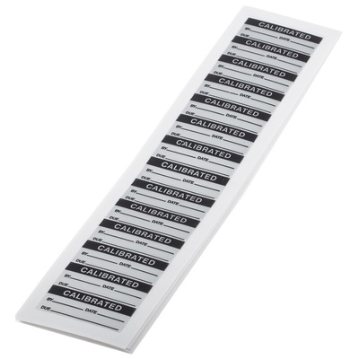 RS PRO Adhesive Pre-Printed Adhesive Label-Calibrated-. Quantity: 140