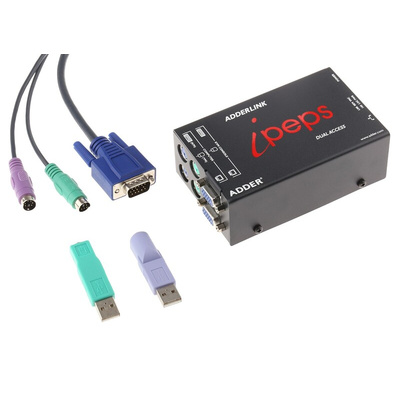 Adder PS/2 VGA KVM Switch, 1600 x 1200 Maximum Resolution