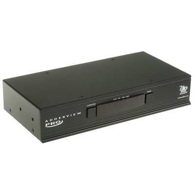 Adder 4 Port USB VGA KVM Switch, 3.5 mm Stereo