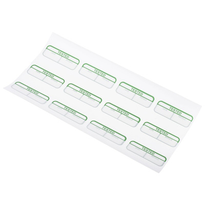 RS PRO Adhesive Pre-Printed Adhesive Label-Tested-. Quantity: 120