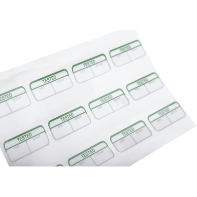 RS PRO Adhesive Pre-Printed Adhesive Label-Tested-. Quantity: 120