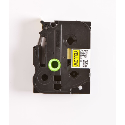 Brother Black on Yellow Label Printer Tape, 8 m Length, 24 mm Width