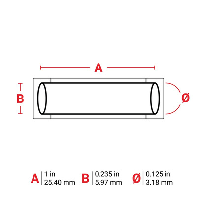 Brady B-342 PermaSleeve Black on White Label Printer Tape, 25.78 mm Width, 5.97mm Label Length