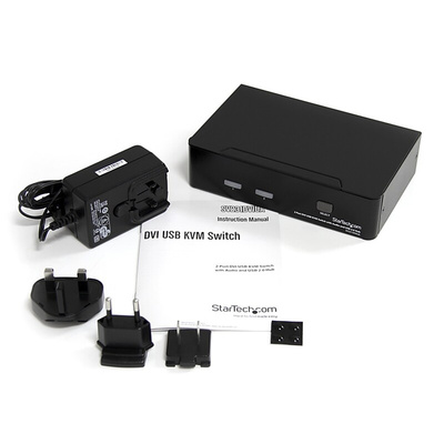StarTech.com 2 Port USB DVI KVM Switch, 3.5 mm Stereo 1920 x 1200 Maximum Resolution