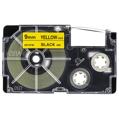 Casio Black on Yellow Label Printer Tape, 8 m Length, 9 mm Width