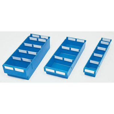 Linpac Storage Systems PP Storage Bin Storage Bin, 115mm x 188mm, Blue