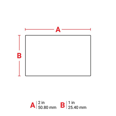 Brady B-423 Polyester on White Label Printer Labels, 25.4mm Label Length