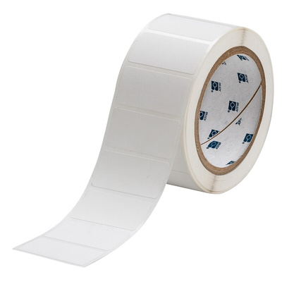 Brady B-423 Polyester on White Label Printer Labels, 25.4mm Label Length