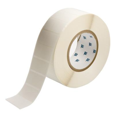 Brady B-424 Paper on White Label Printer Labels, 25.4mm Label Length